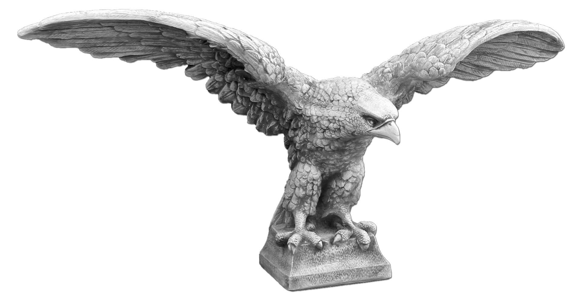 Steinadler-Statue Aus Steinguss – 55 Cm Hoch, 16 Kg, Frostsicher Für Den Garten